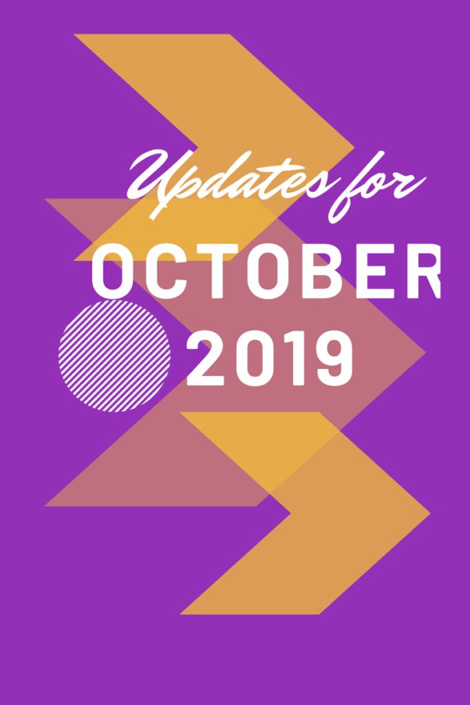 Updates for October 2019