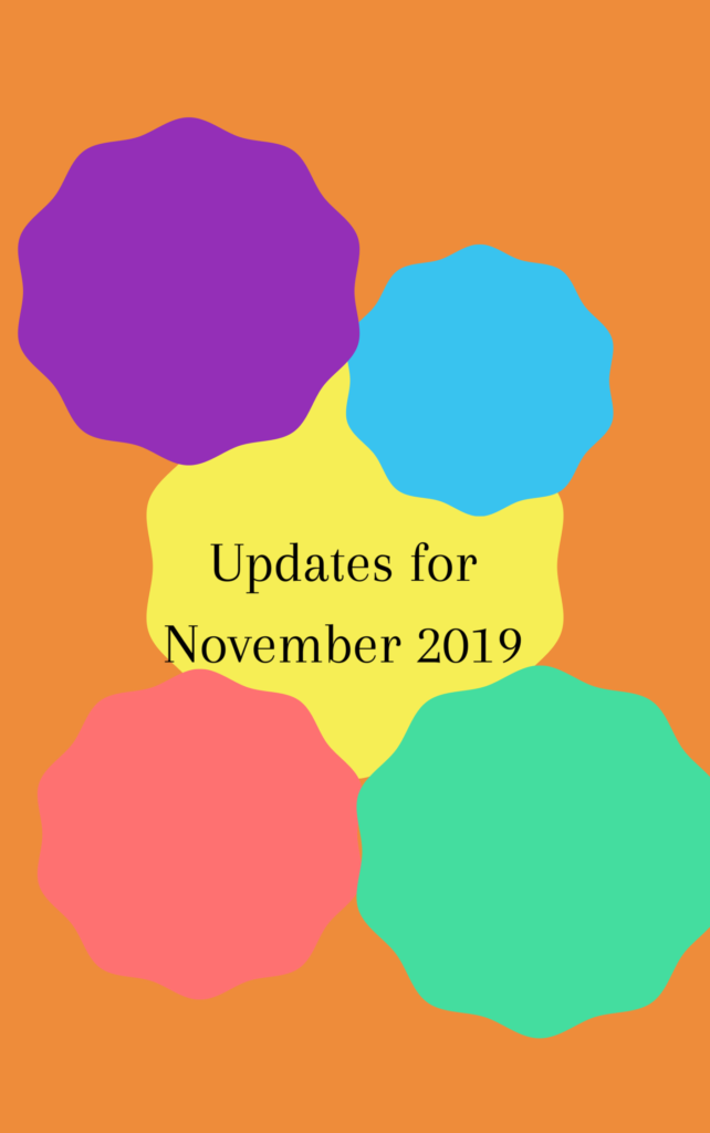 Updates for November 2019